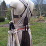 Amazon LARP outfit leather bra  back view