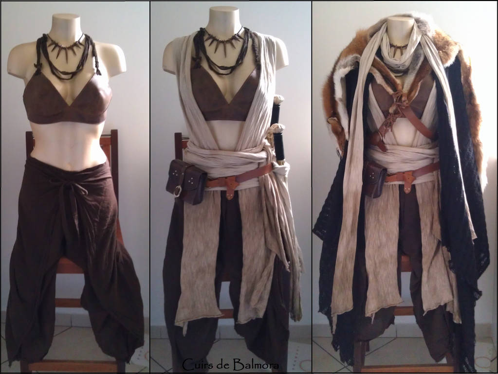 Layering LARP outfit Amazon costume by BalmoraLeathercraft