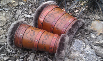 leather vambrace for barbaric mage ! LARP