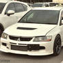 White Lancer Evo IX