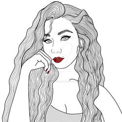 Girl digital drawing