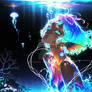Bioluminescent Mermaid Glowing Jellyfish Ocean