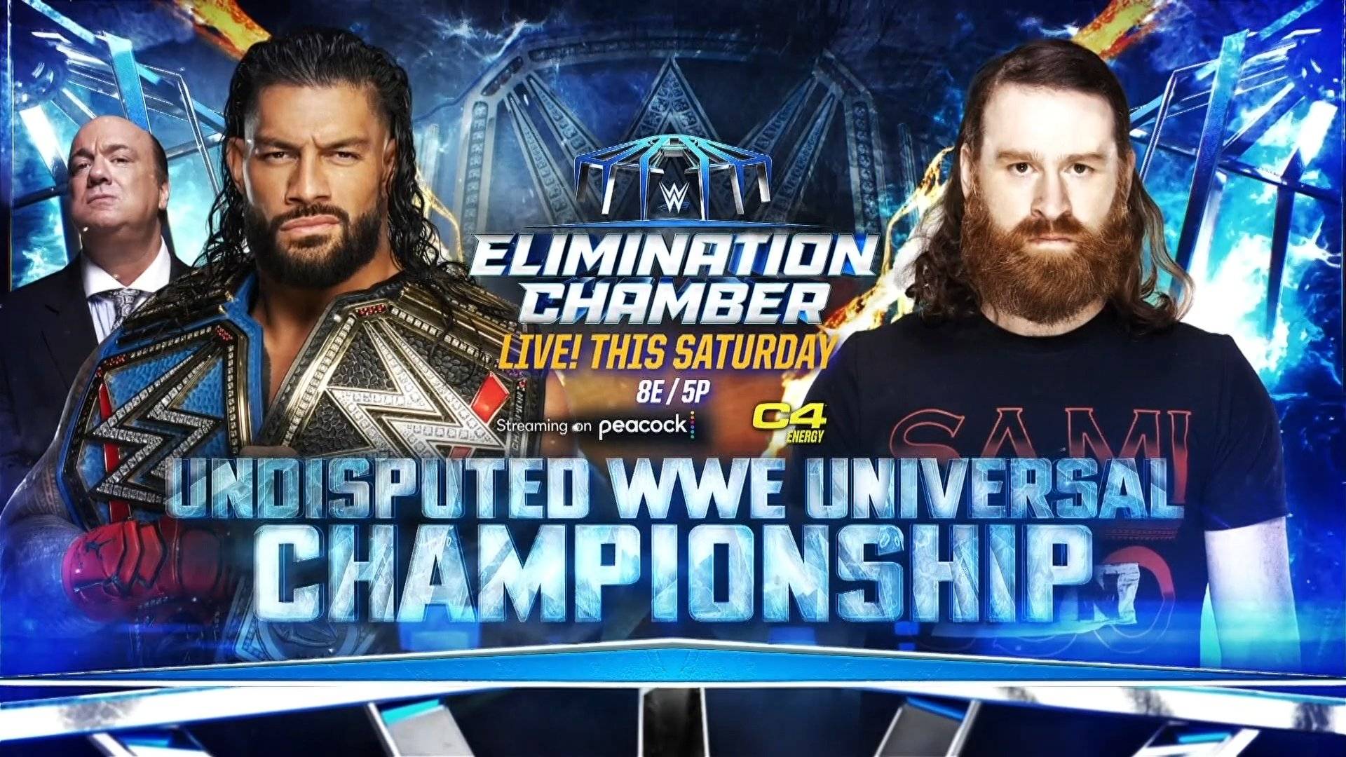 WWE Elimination Chamber Roman Reigns vs Sami Zayn by DarewellWWE on