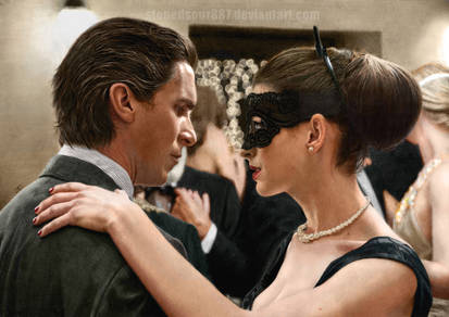 Christian Bale and Anne Hathaway (COLORED)