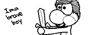 Miiverse Drawings: Brave Boy