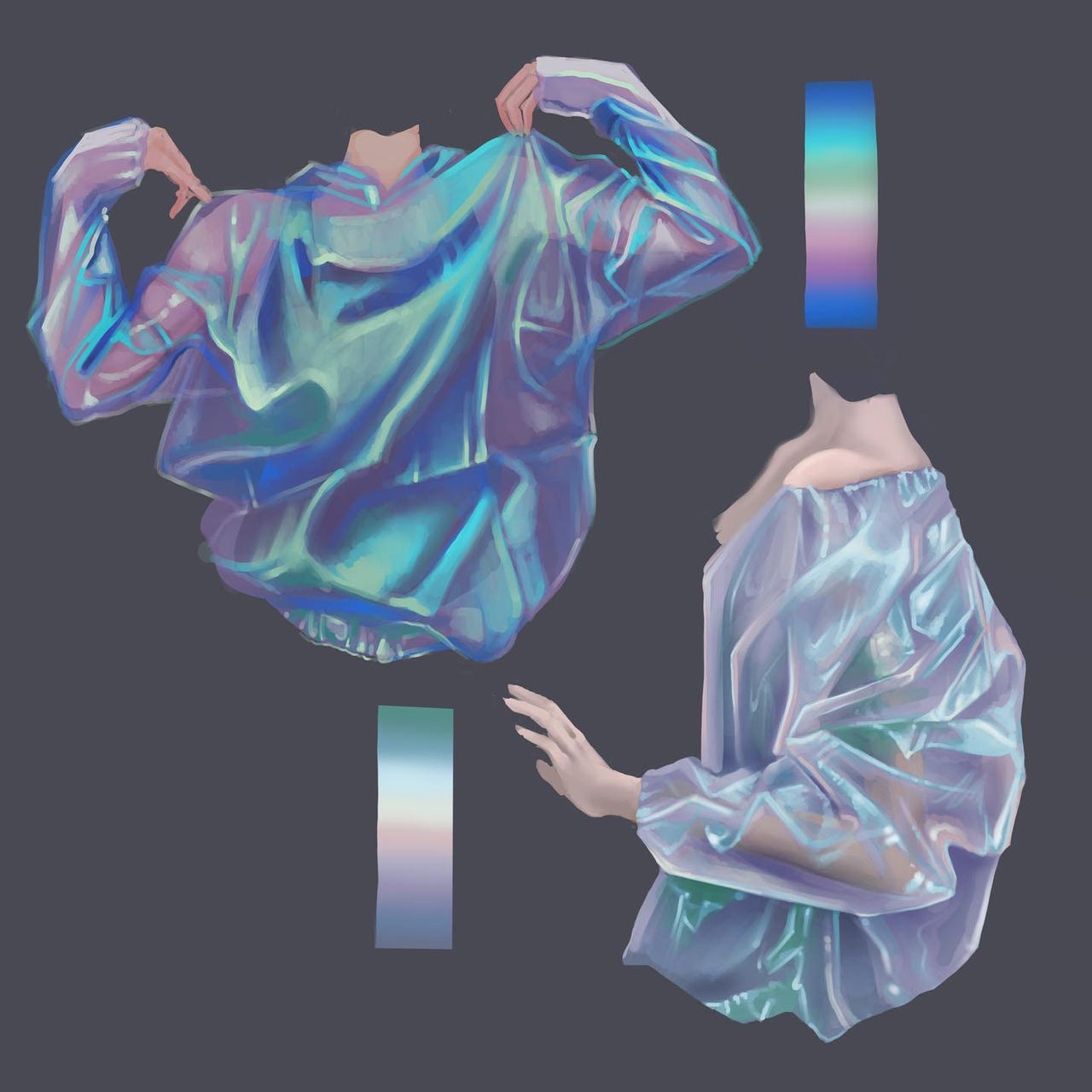 Holographic fabric study by marsdrawn on DeviantArt
