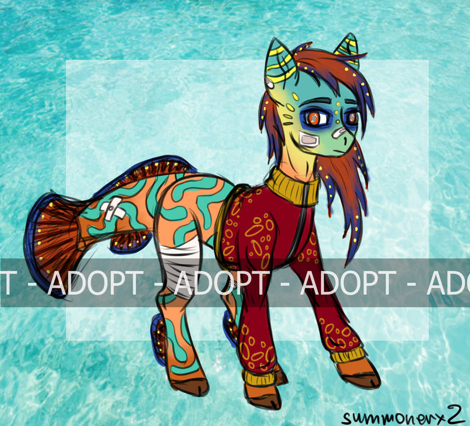 Deviantart Mlp Fish Mandarin fish pony adopt! by summonerx2 on DeviantArt
