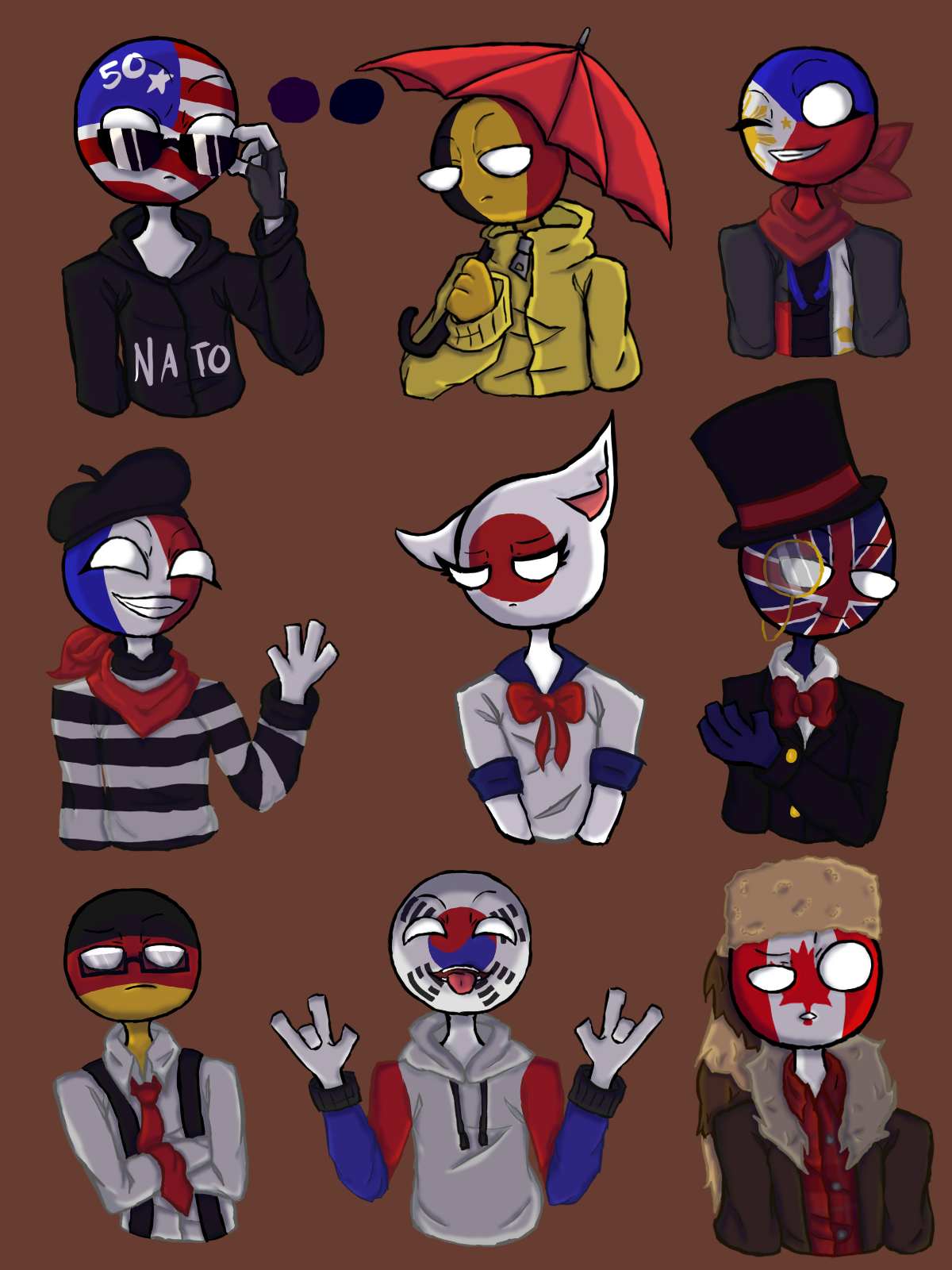 Country Humabs Countryhumans doodles by CakeManIV on DeviantArt