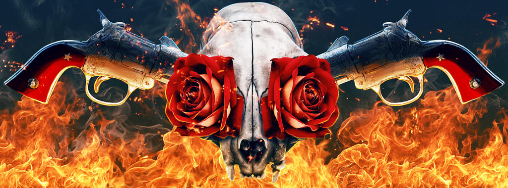 Scull gun rosE by TriZiana Scull gun rosE by TriZiana