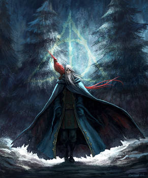 Dumbledore and Fawkes