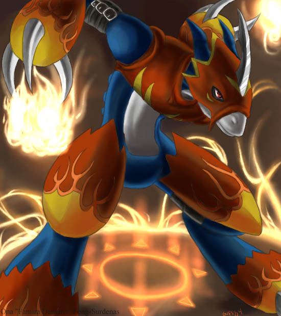 Flamedron Flamedramon Gift by famira on DeviantArt