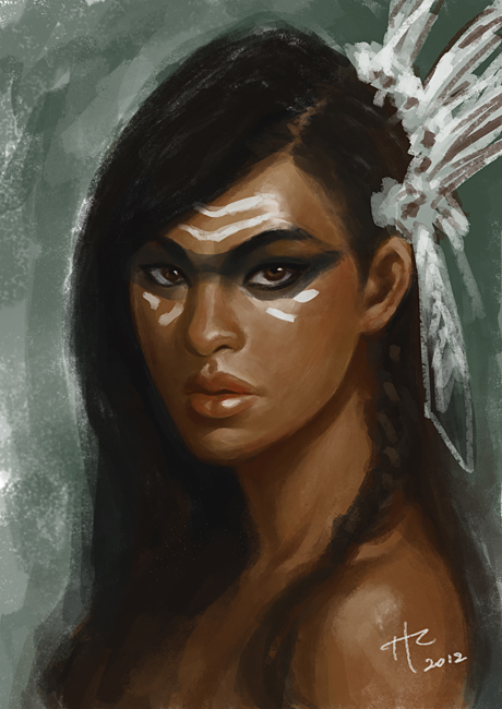 Arawak Dancer Portrait WIP