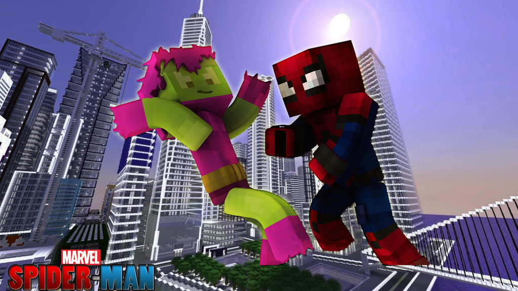 Custom Minecraft Spider-Man Wallpaper by MqxDesigns ...