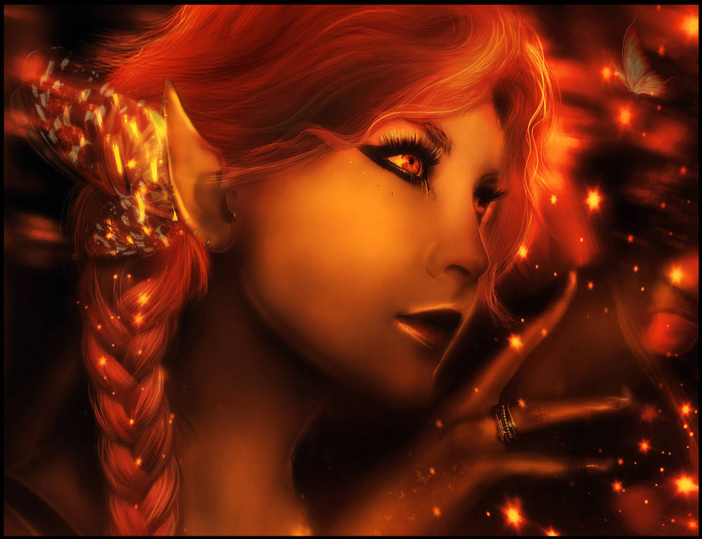 Fri Elf Fire Elf by BreathlessMelodyArt on DeviantArt