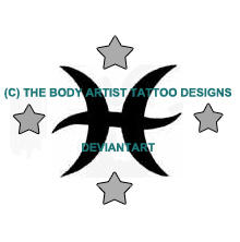 Pisces Stars Tattoo Design