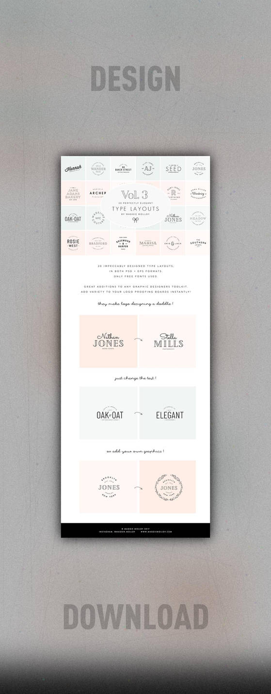 Type Layouts Vol. 3 Text Based Logos by rvairencisma on DeviantArt