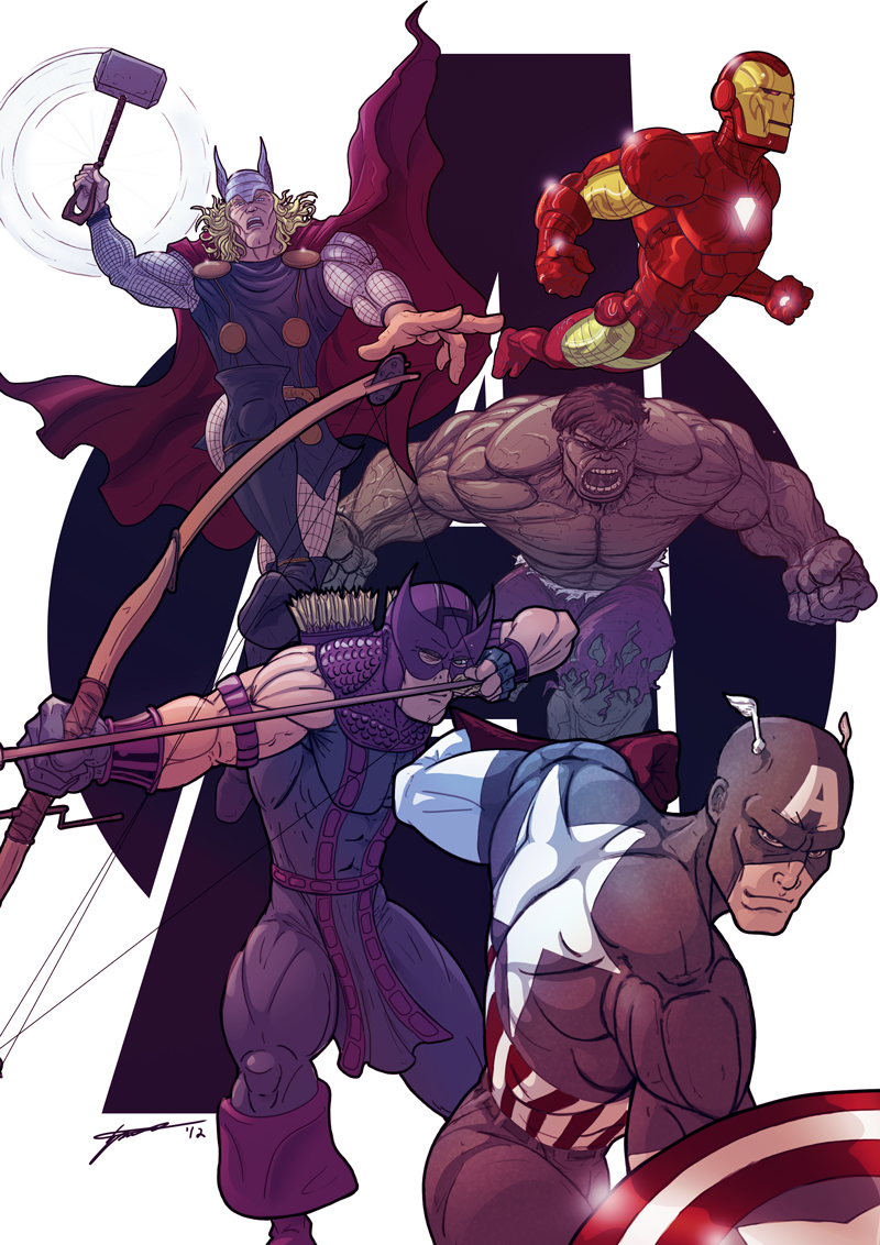 Marvel The Avengers Assemble Group Shot Family Photo Canotta Marvel The Avengers Assemble Group Shot Family Photo Canotta