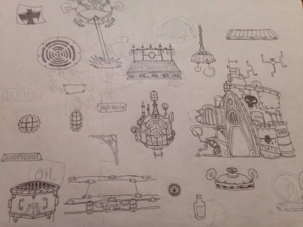 Rayman chronicles props: industrial engines part 1 by nathandlneumann ...
