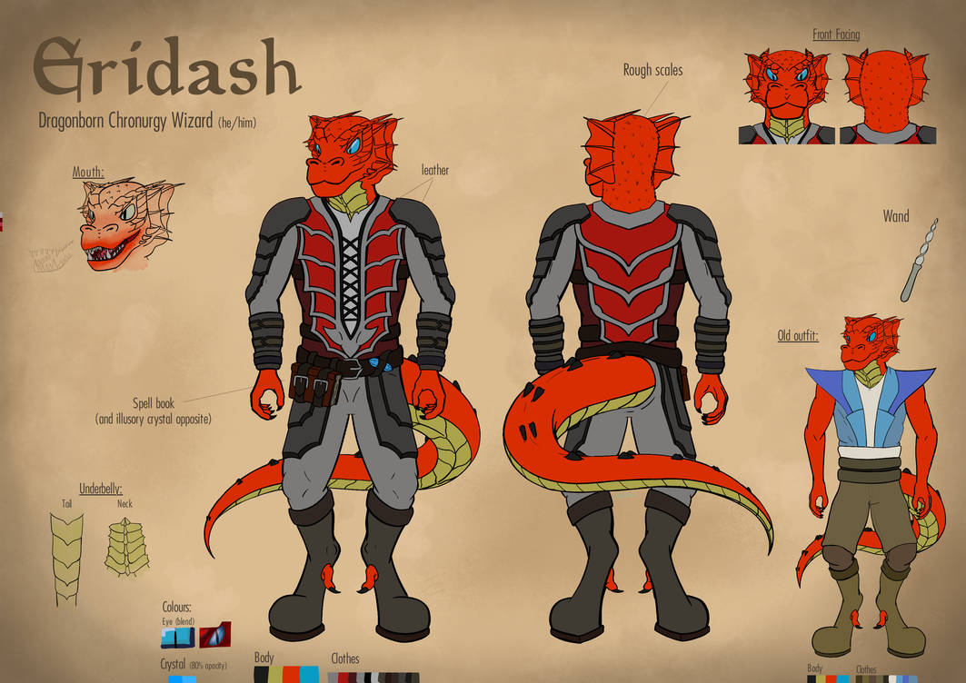 Dnd Character Reference Eridash- DND Character Reference Sheet by BreadwardBolero on DeviantArt