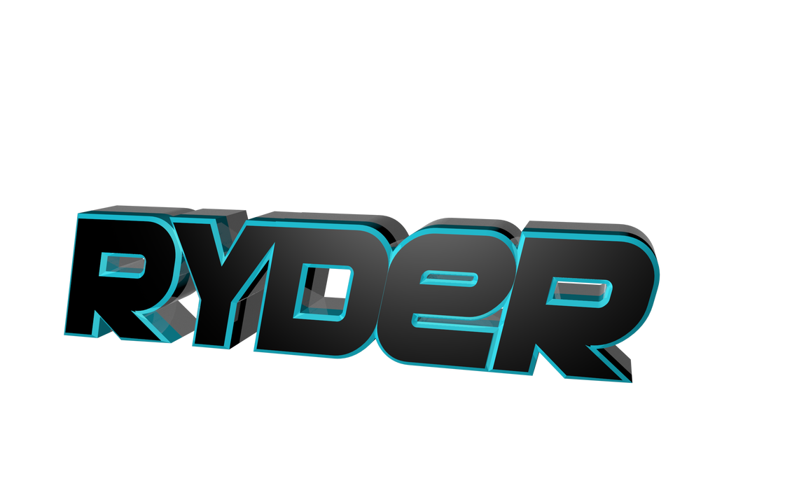 Ryder Lettering Ryder 3D Label by DarkRyderX on DeviantArt
