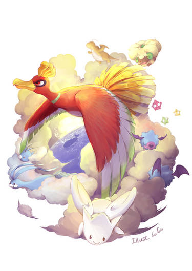 Ho-oh Silver Sprite Colour by PixelEightArt on DeviantArt