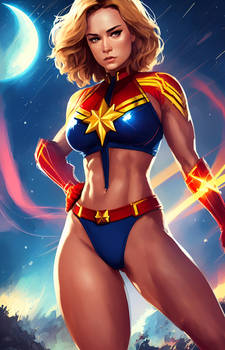 Captain marvel abs muscle bikini sexy body
