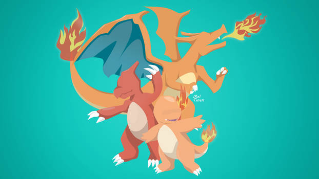 Pokemon - Charmander Evolutions