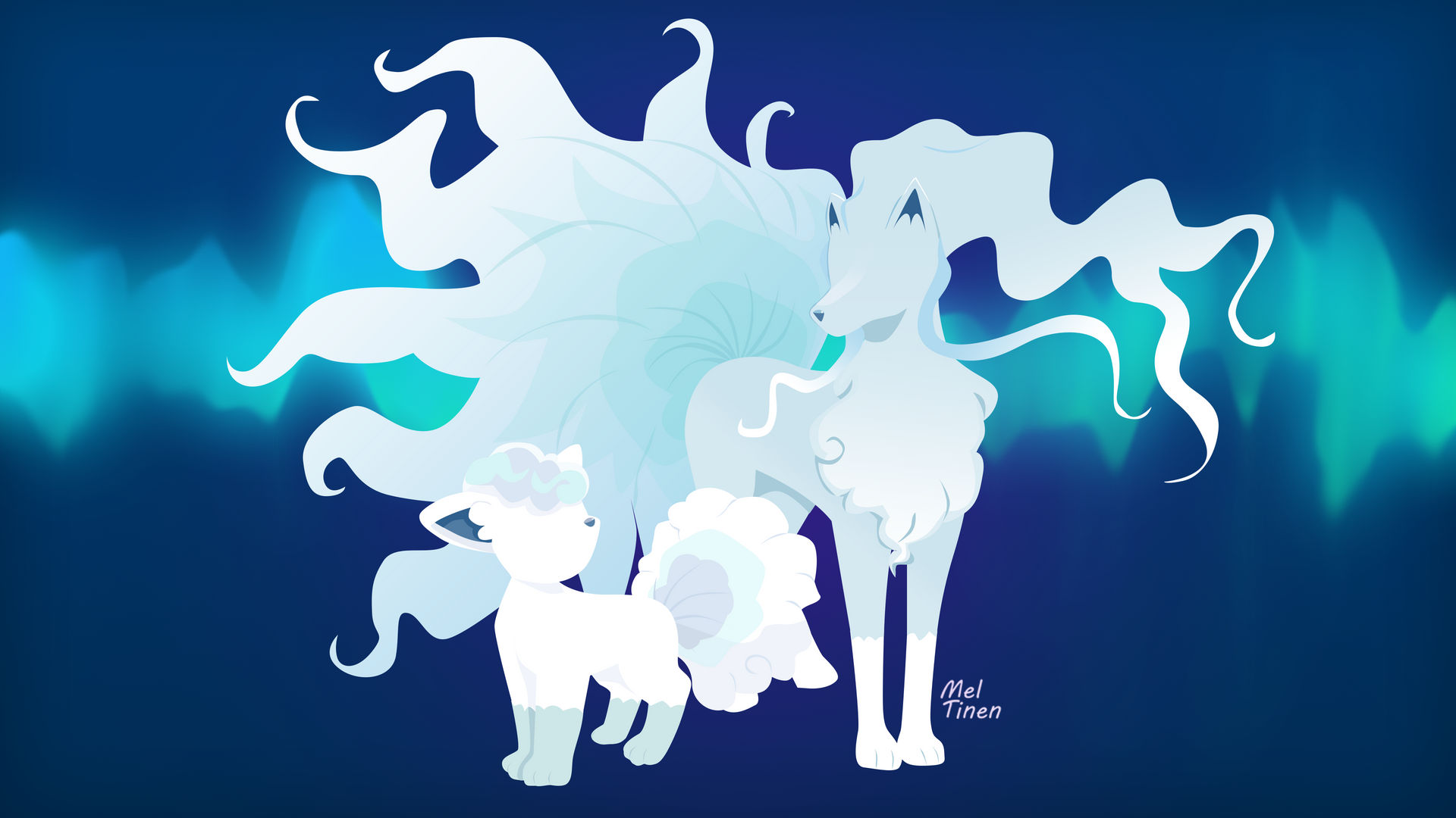 Pokemon - Alolan Vulpix and Ninetales by Meleusou on DeviantArt