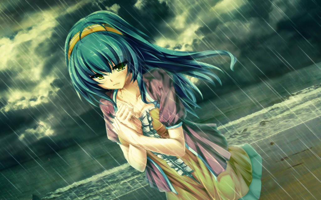 Sad Anime Girl in Rain by LikeFatAnimeGirls741 on DeviantArt