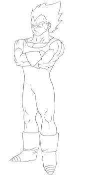 Vegeta Lineart