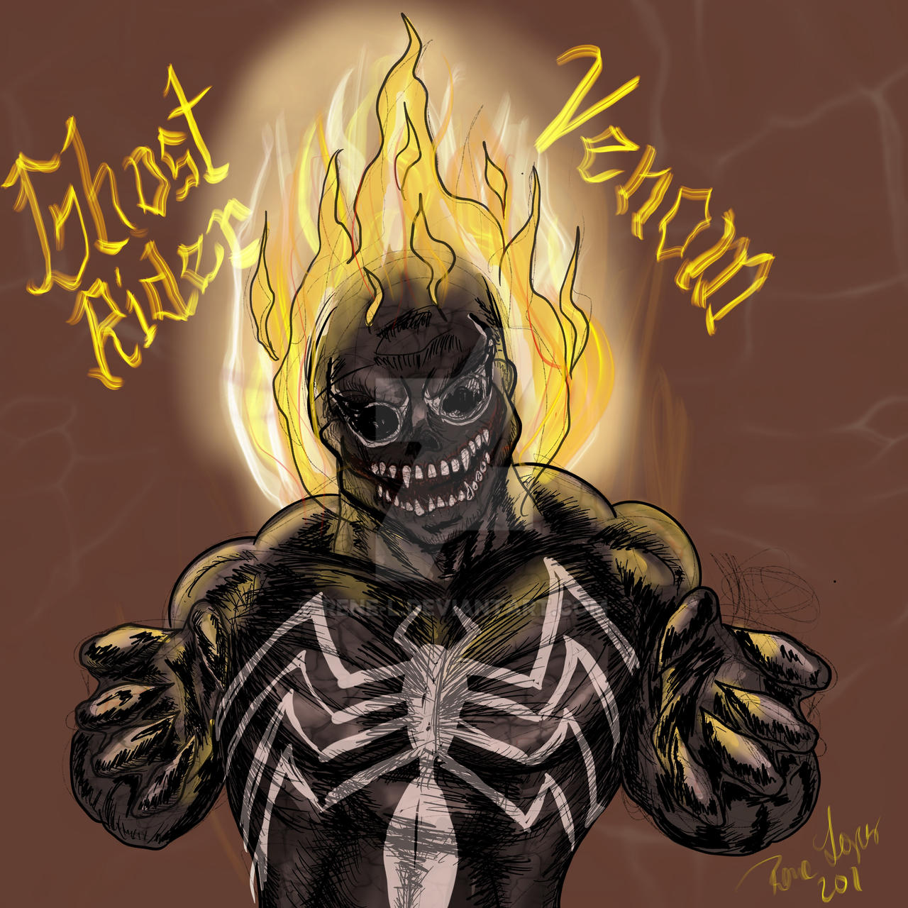 Venom Ghostrider Mashup By Rene L On Deviantart