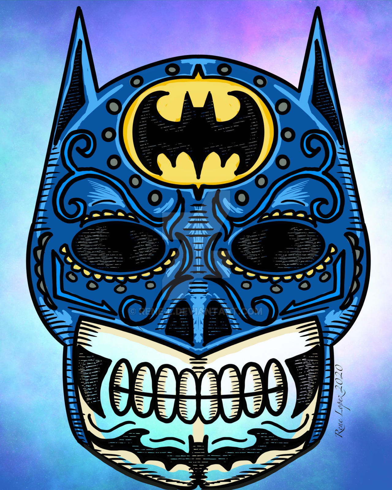 Batman Dia De Los Muertos by Rene-L on DeviantArt
