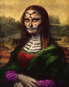 Day of the dead Mona Lisa