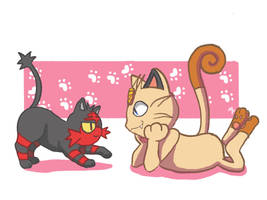 Meowth and Litten