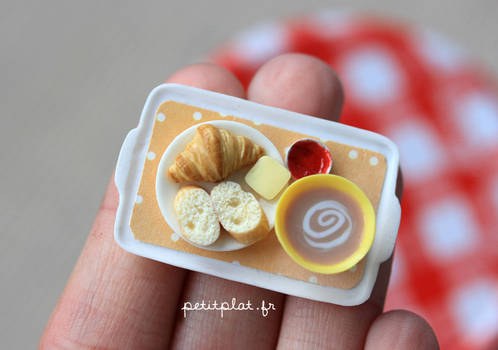 Miniature Food - Breakfast Tray Orange