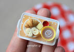 Miniature Food - Breakfast Tray Orange by PetitPlat