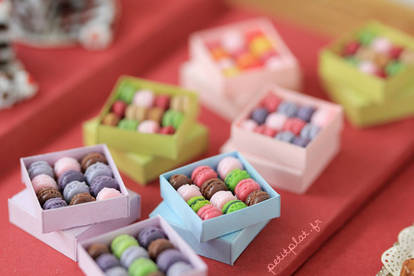 Miniature Macarons Boxes