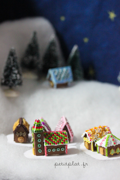 Small Village of Miniature Gingerbread Houses