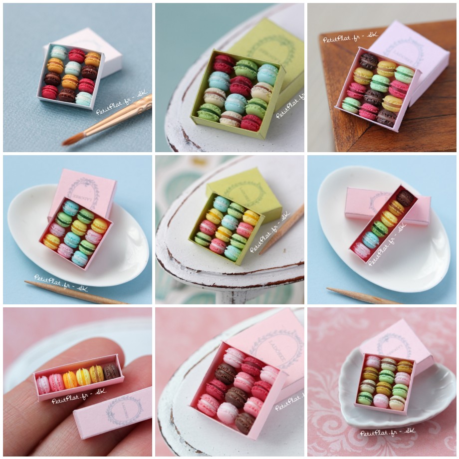 Many Miniature Macarons Boxes