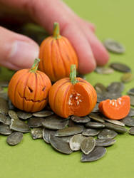 Miniature Pumpkins, Halloween Style