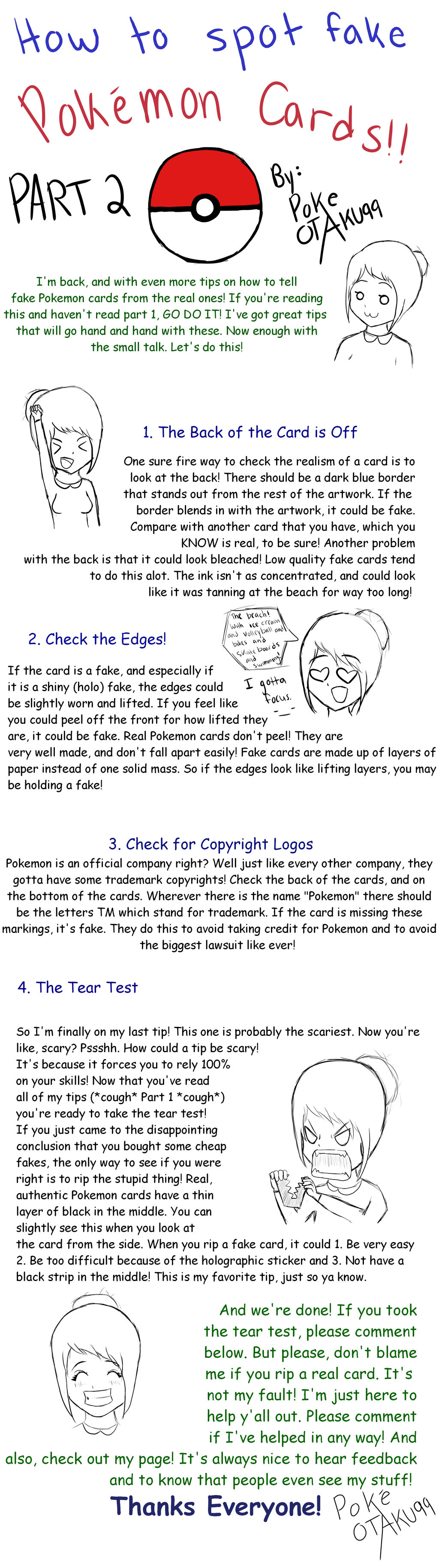 How to Spot Fake Pokemon Cards! Part 2 by SweetPasuteru on DeviantArt