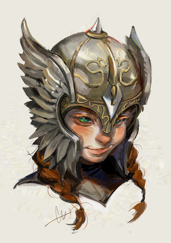 Girl in helmet by huanGH64 on DeviantArt