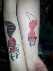 Red Panda and Red Fox Tattoo's