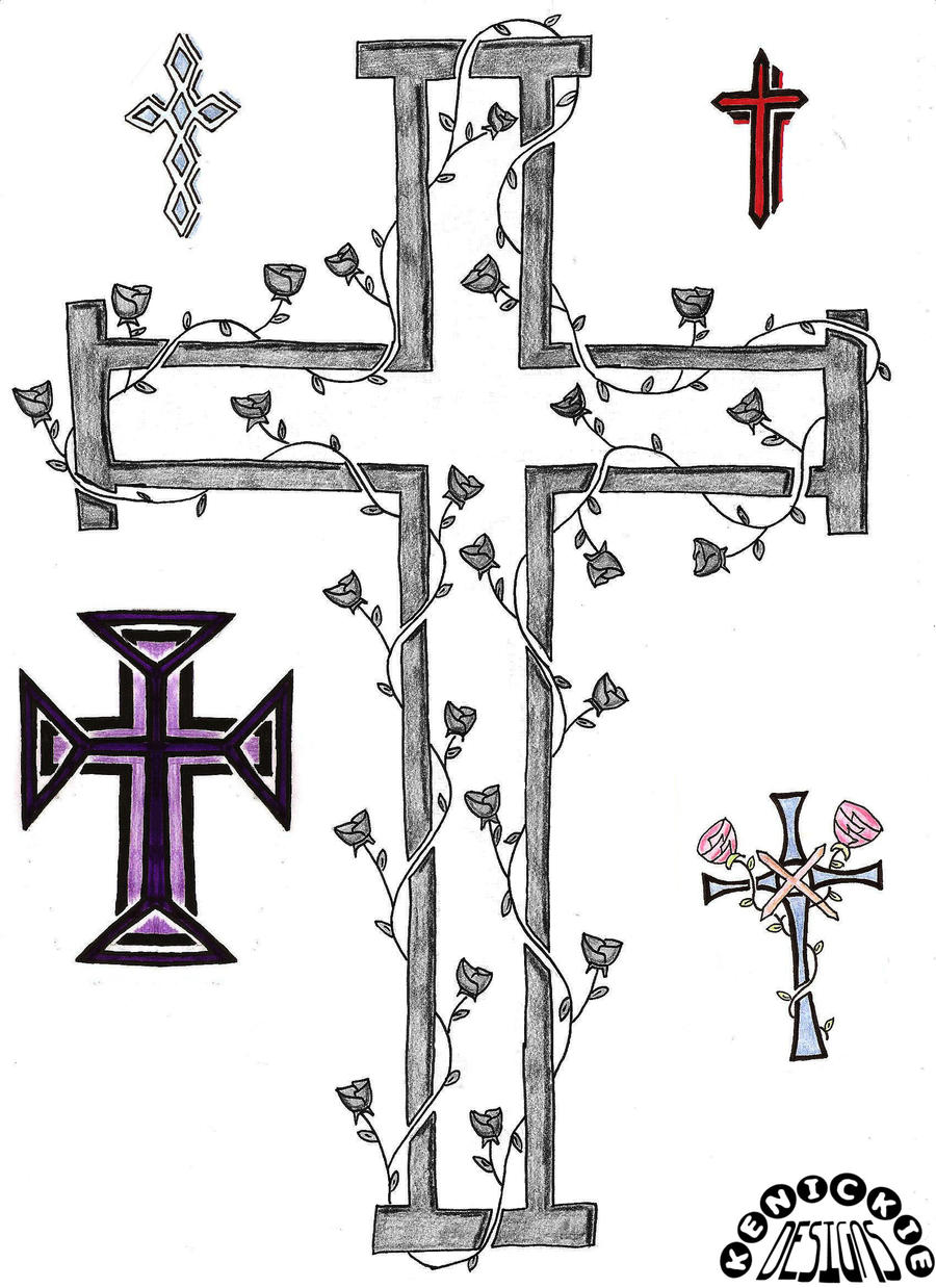 Tattoo Flash Crosses by kenickie1984 on DeviantArt