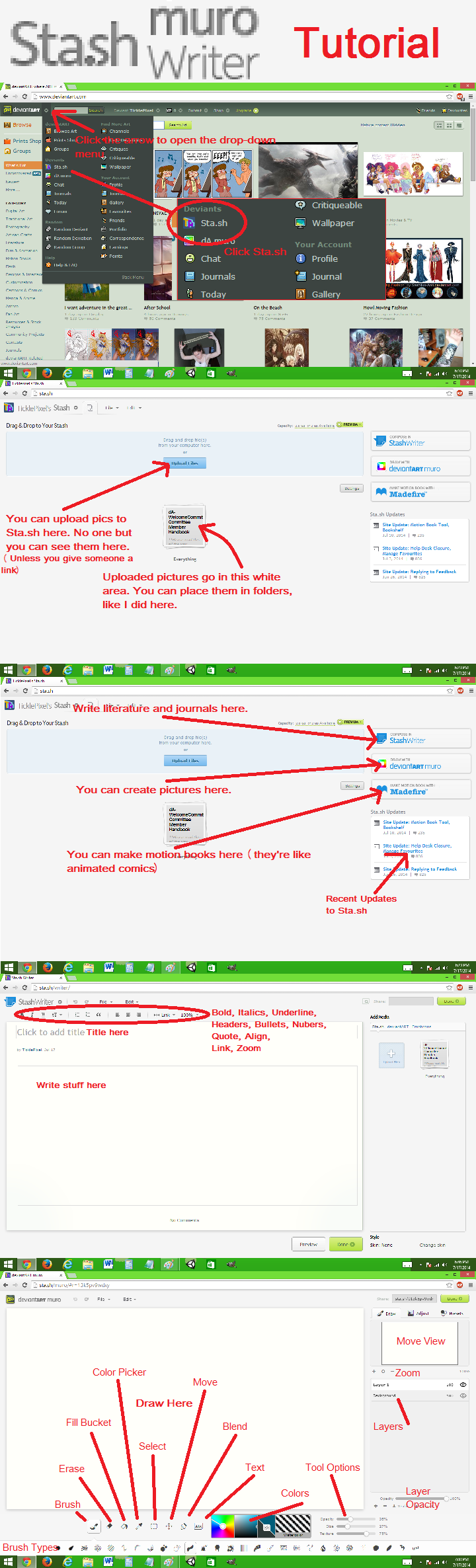 Tutorial: Sta.sh, dA Muro, Sta.sh Writer