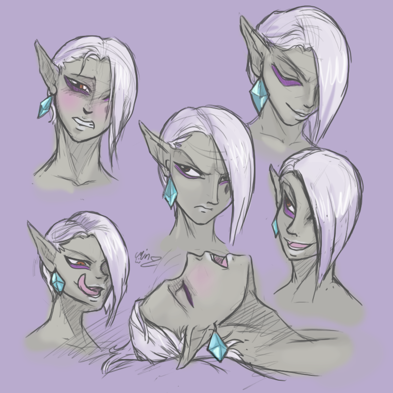 Ghirahim expression doodles