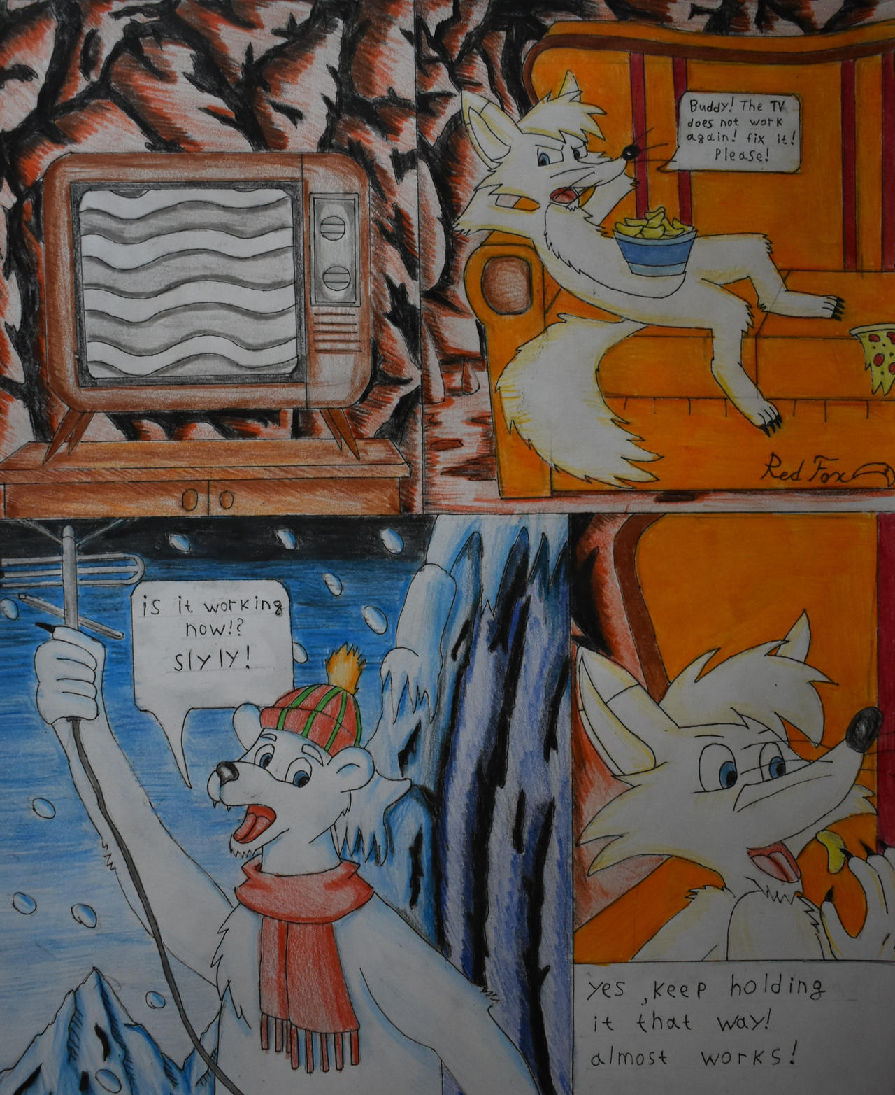 Slyly and Leonard (Rudolph 1998) by Cole-Red-Fox on DeviantArt