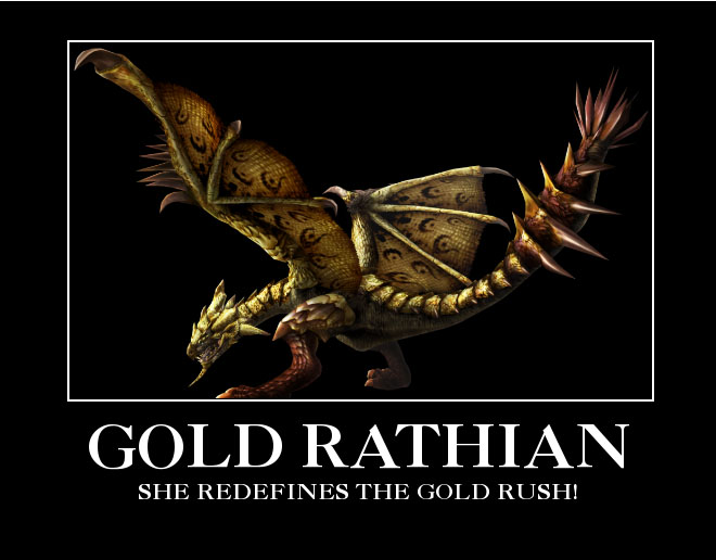 Gold Rathian Motivational by Cm25 on DeviantArt