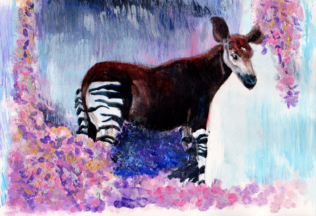 Silvery Okapi by SerenityRoseArt on DeviantArt