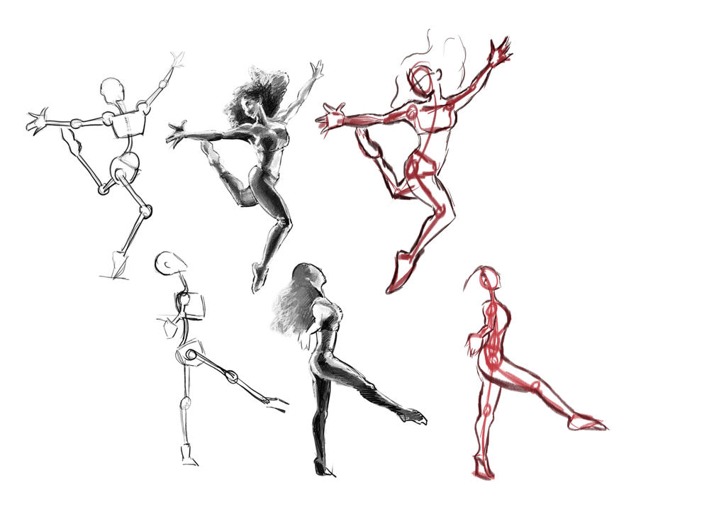 Skeleton Base Character Gesture Drawings 3 skeleton base by SerenityRoseArt on DeviantArt